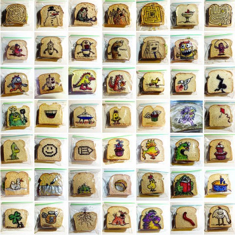 Sandwich bag art