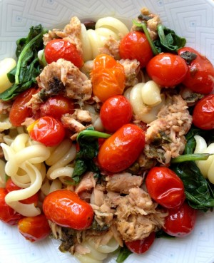 Tuna Tomato Pasta Dinner for Two on Shockingly Delicious