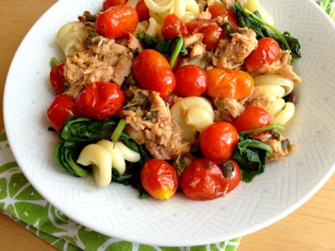 Tuna Tomato Pasta Dinner for Two on Shockingly Delicious