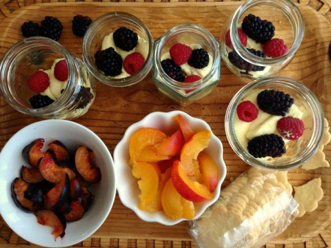 Summer Fruit Fool in Jars on Shockingly Delicious