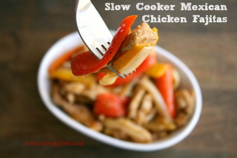 Slow Cooker Mexican Chicken Fajitas on ShockinglyDelicious