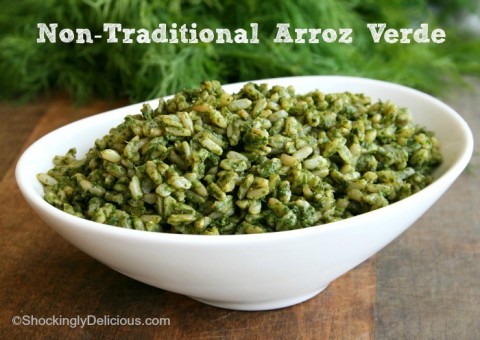 Non-Traditional Arroz Verde on Shockingly Delicious