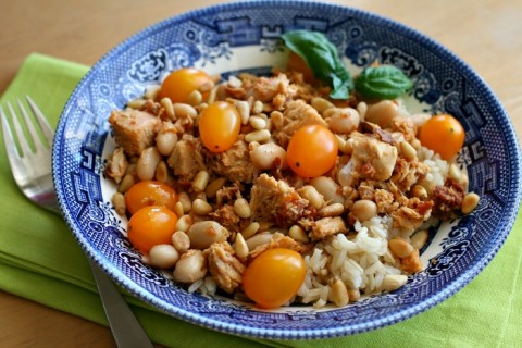 Sun-Dried Tuna Italian Rice Bowl on Shockingly Delicious