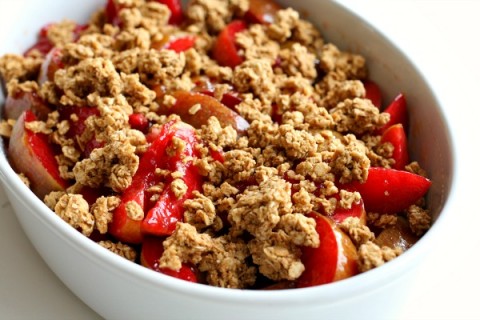 Three-Ingredient Pluot Crisp on Shockingly Delicious