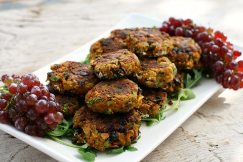 Vegetarian Chickpea, Carrot, Cilantro, Curry Burger on Shockingly Delicious