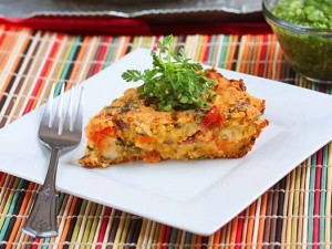 Veggie Frittata with Salsa Verde