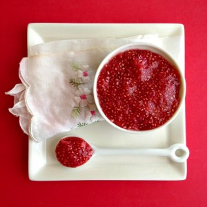 Raw Strawberry-Vanilla Chia Jam on Shockingly Delicious