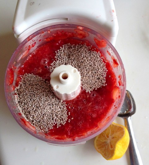 Raw Strawberry-Vanilla Chia Jam on Shockingly Delicious