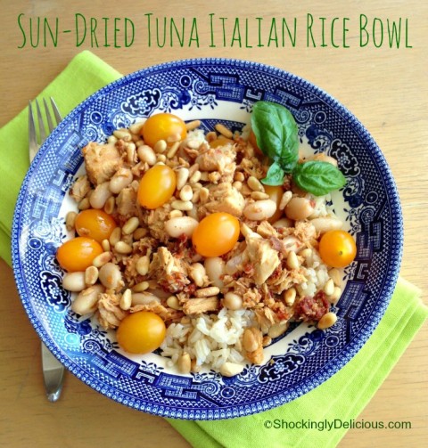 Sun-Dried Tuna Italian Rice Bowl on Shockingly Delicious