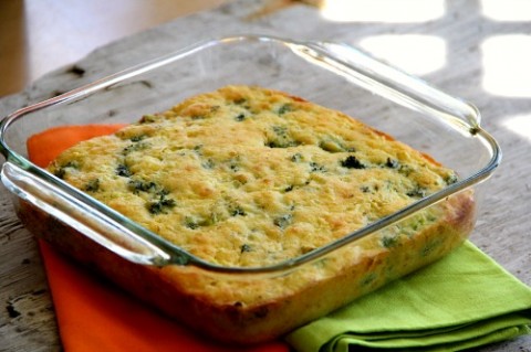 Broccoli Cornbread on Shockingly Delicious