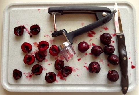 Cherry pitting on Shockingly Delicious