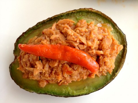 Thai Tuna Avocado Boats on Shockingly Delicious