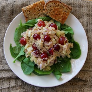 Sweet Hot Tuna Salad with Grapes on Shockingly Delicious. Not Your Mother's Tuna Salad! 