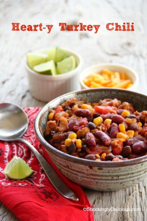 Heart-y Turkey Chili on Shockingly Delicious