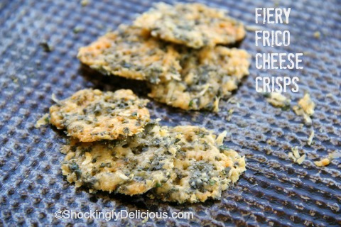 Fiery Frico Cheese Crisps on Shockingly Delicious