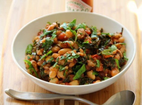 Spicy Smoky Chicken Kale Stew on Shockingly Delicious