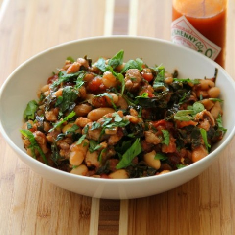 Spicy Smoky Chicken Kale Stew on Shockingly Delicious