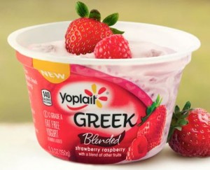 Yoplait Greek Blended Strawberry Raspberry Yogurt