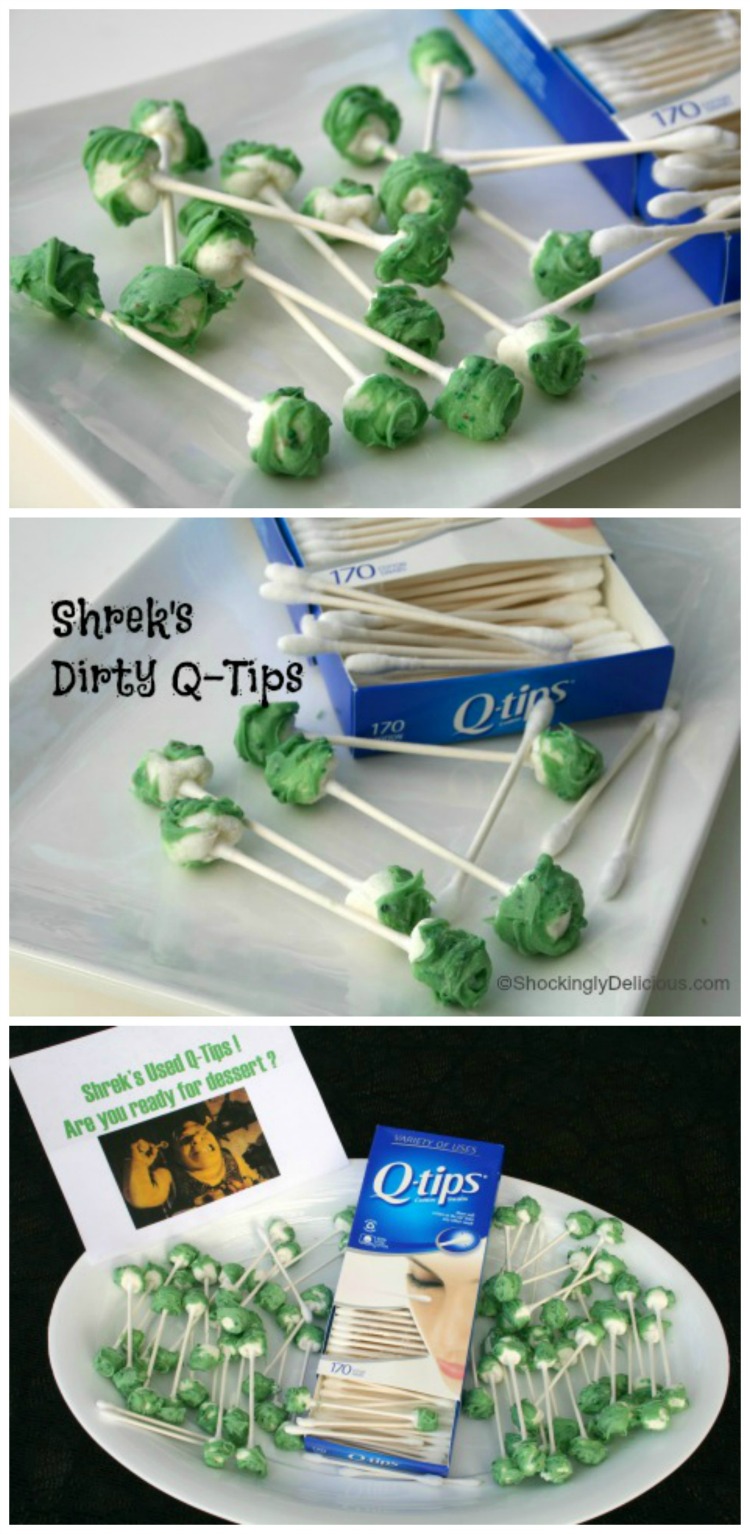 How to make Shrek's Dirty Q-Tips for Halloween on ShockinglyDelicious.com