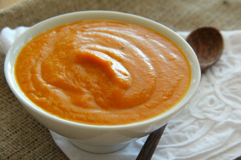 Counter-Stainer Carrot Squash Soup on Shockingly Delicious