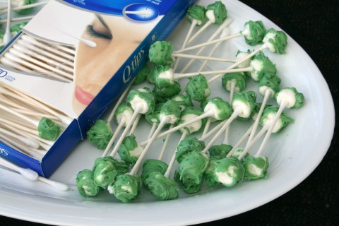 How to make the creepiest, most fun Halloween party treat -- Shrek's Dirty Q-Tips for Halloween | ShockinglyDelicious.com