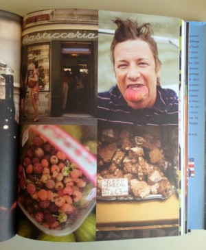 Photo page from Jamie Oliver's cookbook on Shockingly Delicious