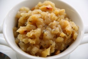 Oven-Roasted Applesauce Scented with Rosemary and Vanilla | www.ShockinglyDelicious.com