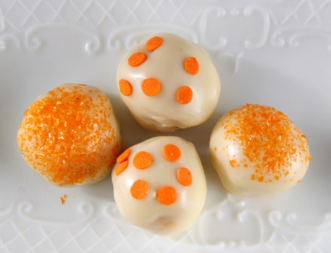 Dreamsicle Oreo Cookie Balls | www.ShockinglyDelicious.com