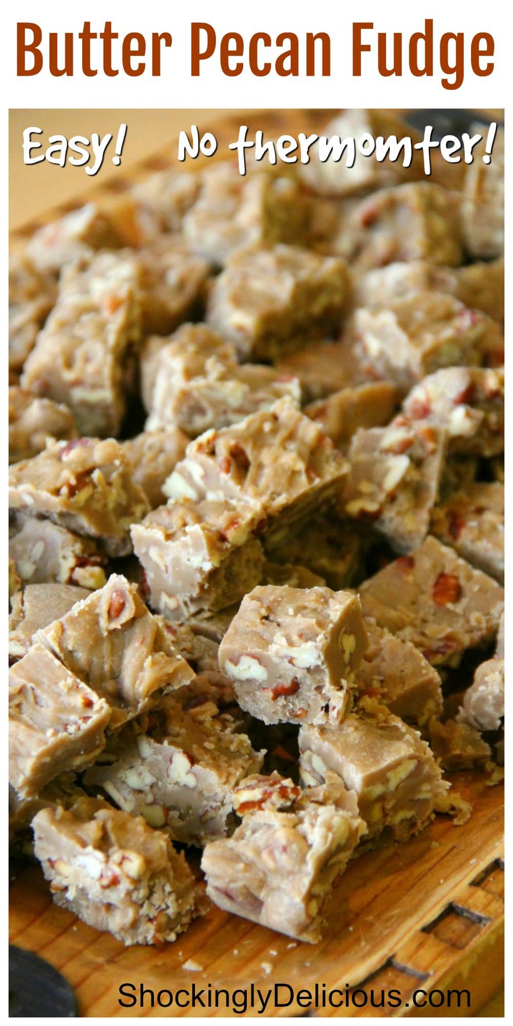 Butter Pecan Fudge Recipe on ShockinglyDelicious.com