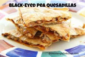 Black-Eyed Pea Quesadillas | Shockinglydelicious.com