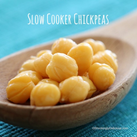 Slow Cooker Chickpeas | www.ShockinglyDelicious.com