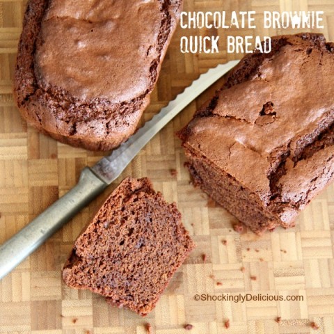 Chocolate Brownie Quick Bread | www.ShockinglyDelicious.com 