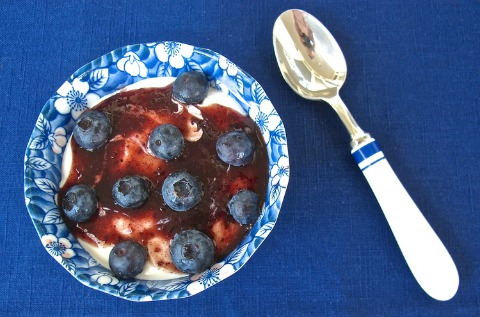 Yogurt with Blueberry White Pepper Not Ketchup and Fresh Berries on Tasting Page