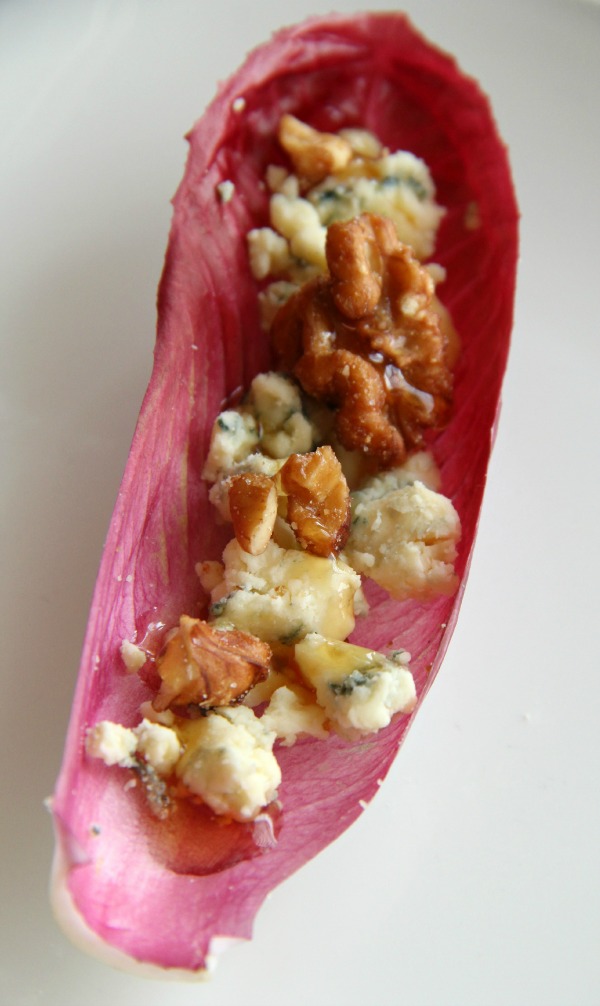 Endive Stuffed with Blue Cheese, Walnuts and Honey | www.ShockinglyDelicious.com