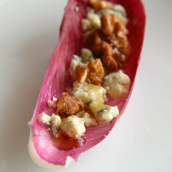 Endive Stuffed with Blue Cheese, Walnuts and Honey | www.ShockinglyDelicious.com