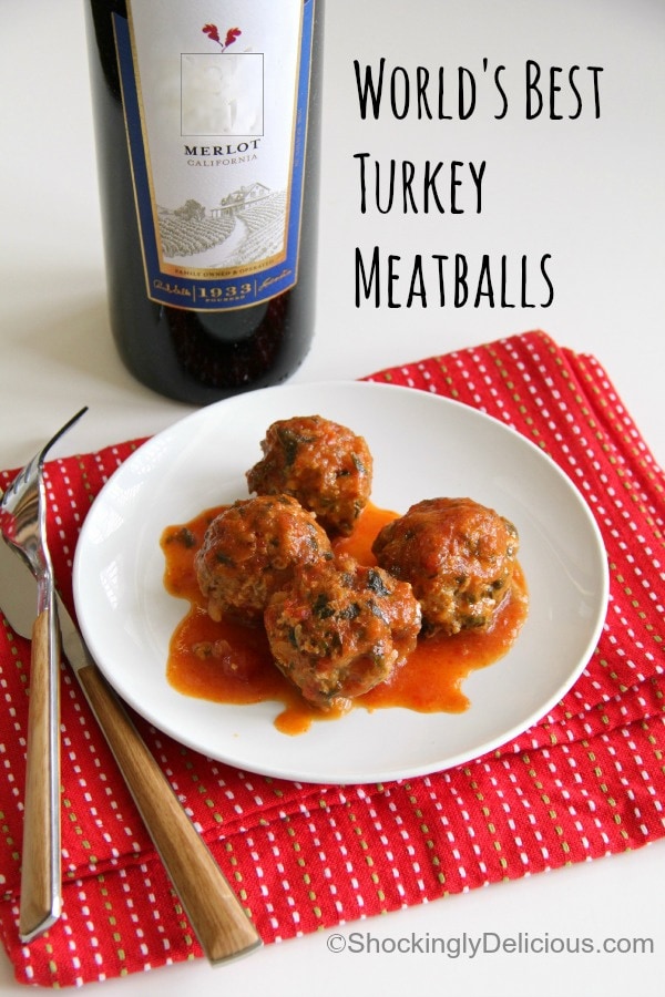 World's Best Turkey Meatballs recipe on ShockinglyDelicious.com