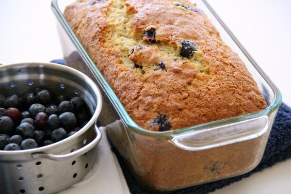 Blueberry Dreamsicle Orange Lower-Fat Quick Bread | www.ShockinglyDelicious.com