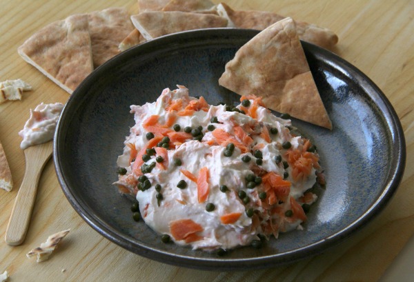 Smoked Salmon Dip with Greek Yogurt and Capers, a copycat from True Food Kitchen | ShockinglyDelicious.com