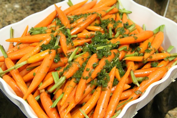 Glazed Chile-Spiced Baby Carrots on Shockingly Delicious