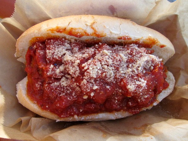 Meatball Sandwich at Dodger Stadium on Shockingly Delicious
