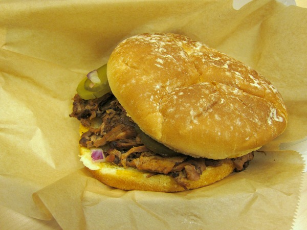 Brisket Sandwich at Dodger Stadium on Shockingly Delicious