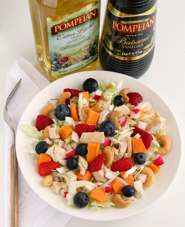 Chicken Salad with Fruit, Nuts and Sweet Potato | www.ShockinglyDelicious.com