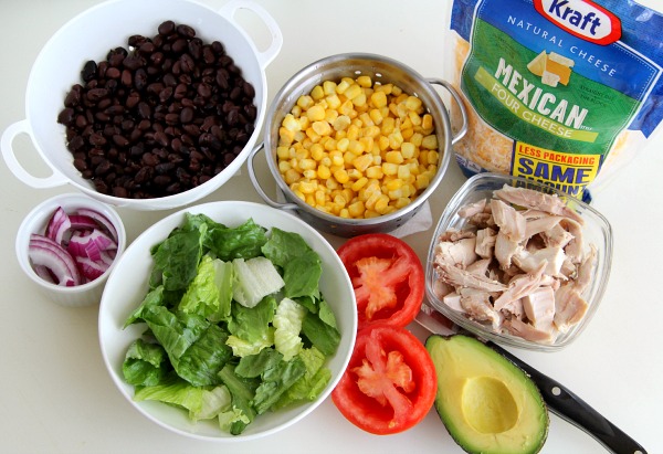 Ingredients for Chopped Mexican Chicken Salad | Shockingly Delicious.com