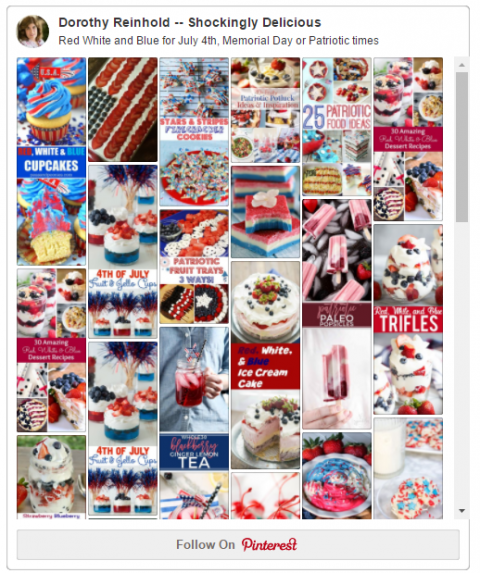 Red White and Blue Pin Board from ShockinglyDelicious.com