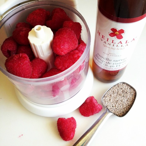 Raw Raspberry-Vanilla Chia Jam | ShockinglyDelicious.com