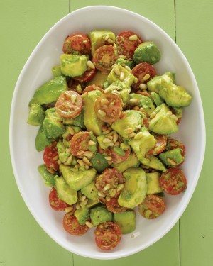 Avocado, Cherry Tomato, Pine Nut, Lime Vinaigrette Salad | ShockinglyDelicious.com