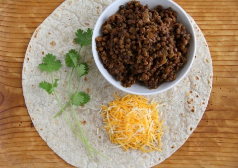 Triple Hatch Chile Lentil Tacos | ShockinglyDelicious.com