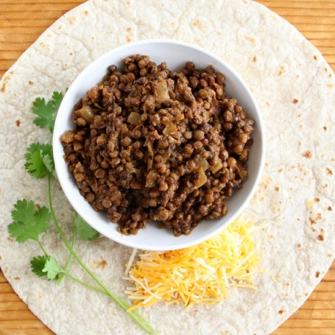 Triple Hatch Chile Lentil Tacos | ShockinglyDelicious.com