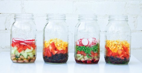 How to Assemble Mason Jar Salads | ShockinglyDelicious.com