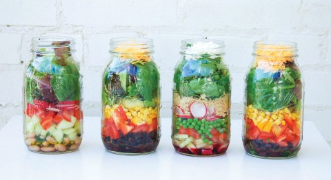 How to Assemble Mason Jar Salads | ShockinglyDelicious.com